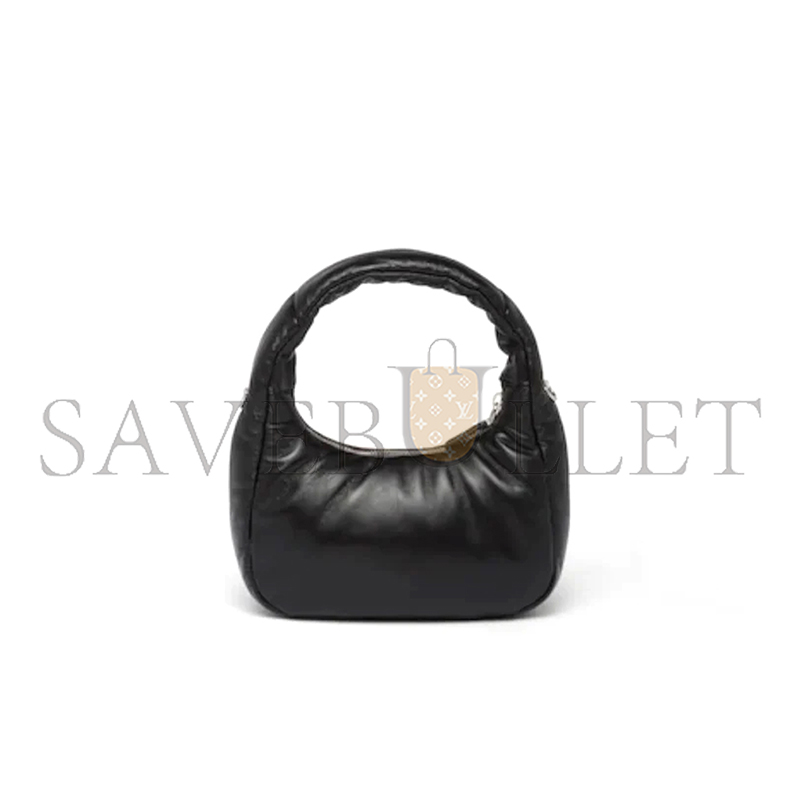 Pra*a soft padded nappa leather mini bag 1ba384 (21*12.5*6.5cm)